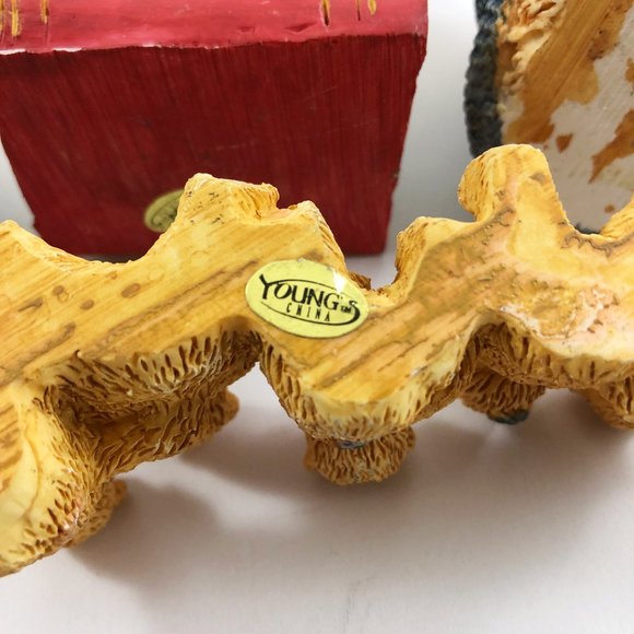 Vintage YOUNG'S Resin Bear Figurines - Rustic Baby Bears Nursery Collection - Picture 10 of 14